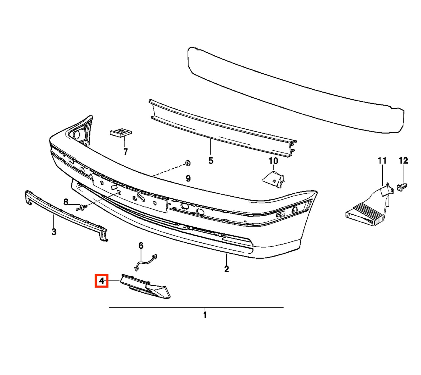 Cache de Pare-Choc Avant pour BMW M5 E34 (1991-1996) - Revvo
