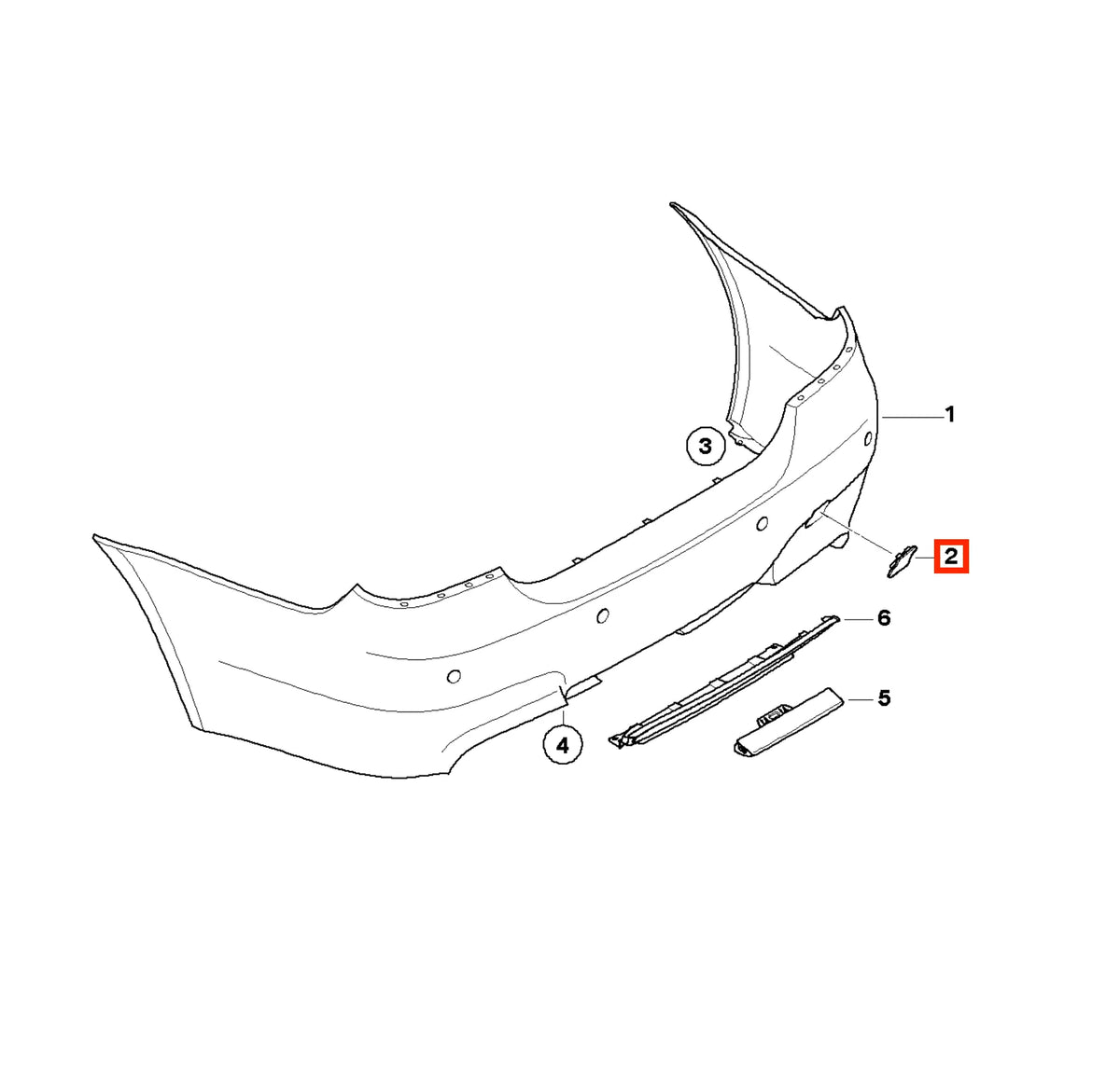 Cache Crochet de Remorquage Arrière pour BMW M5 E60 (2005-2010) - Revvo