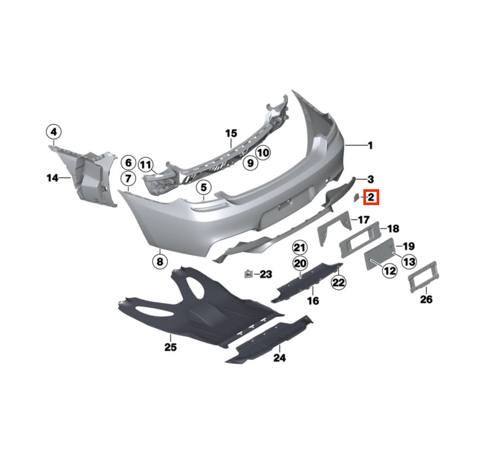 Cache crochet de remorquage arrière pour BMW M6 F12/F13 (2011-2018) - Revvo