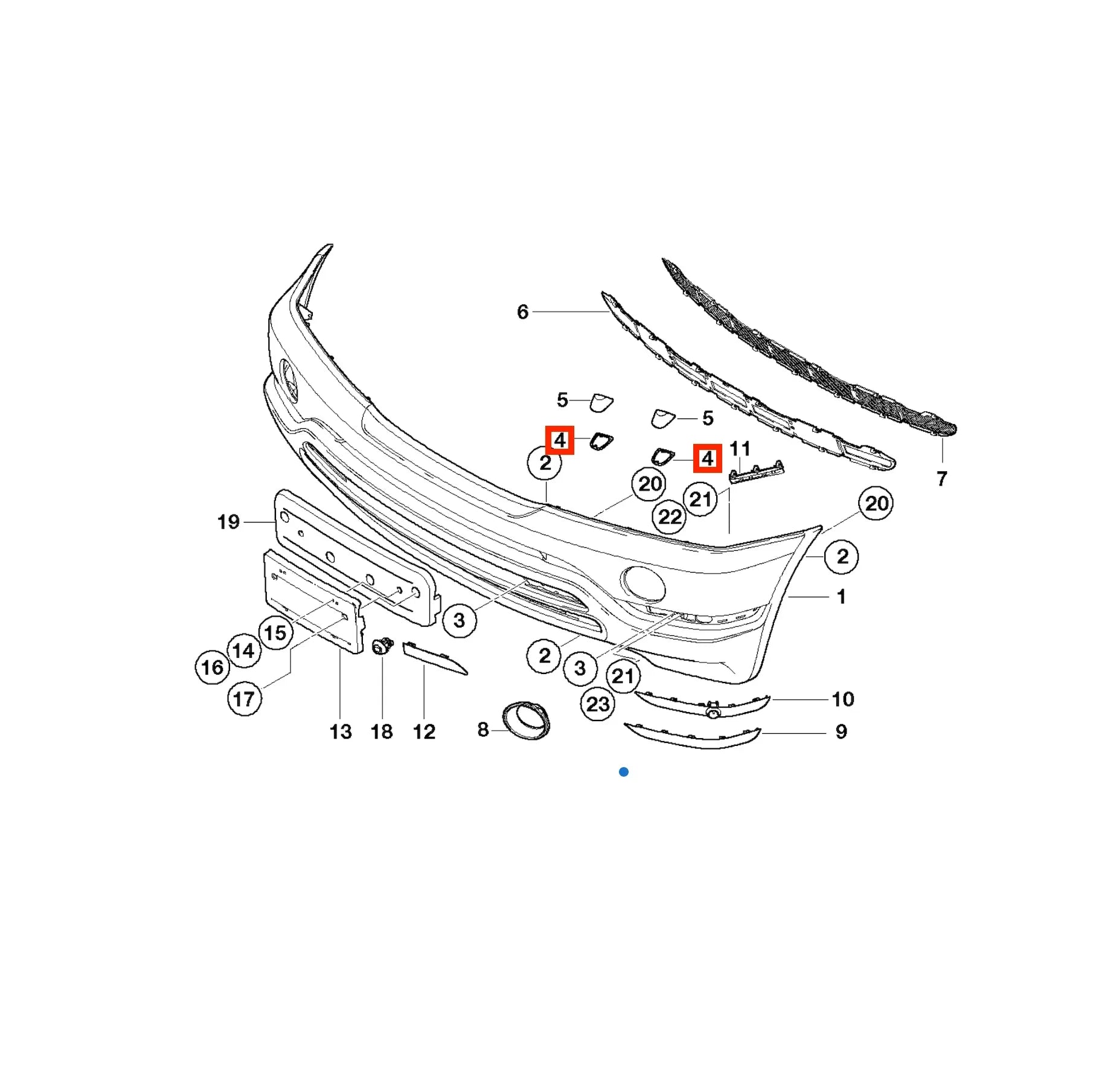 Joint de Cache Lave-Phare pour BMW X5 E53 (1999-2006) - Revvo