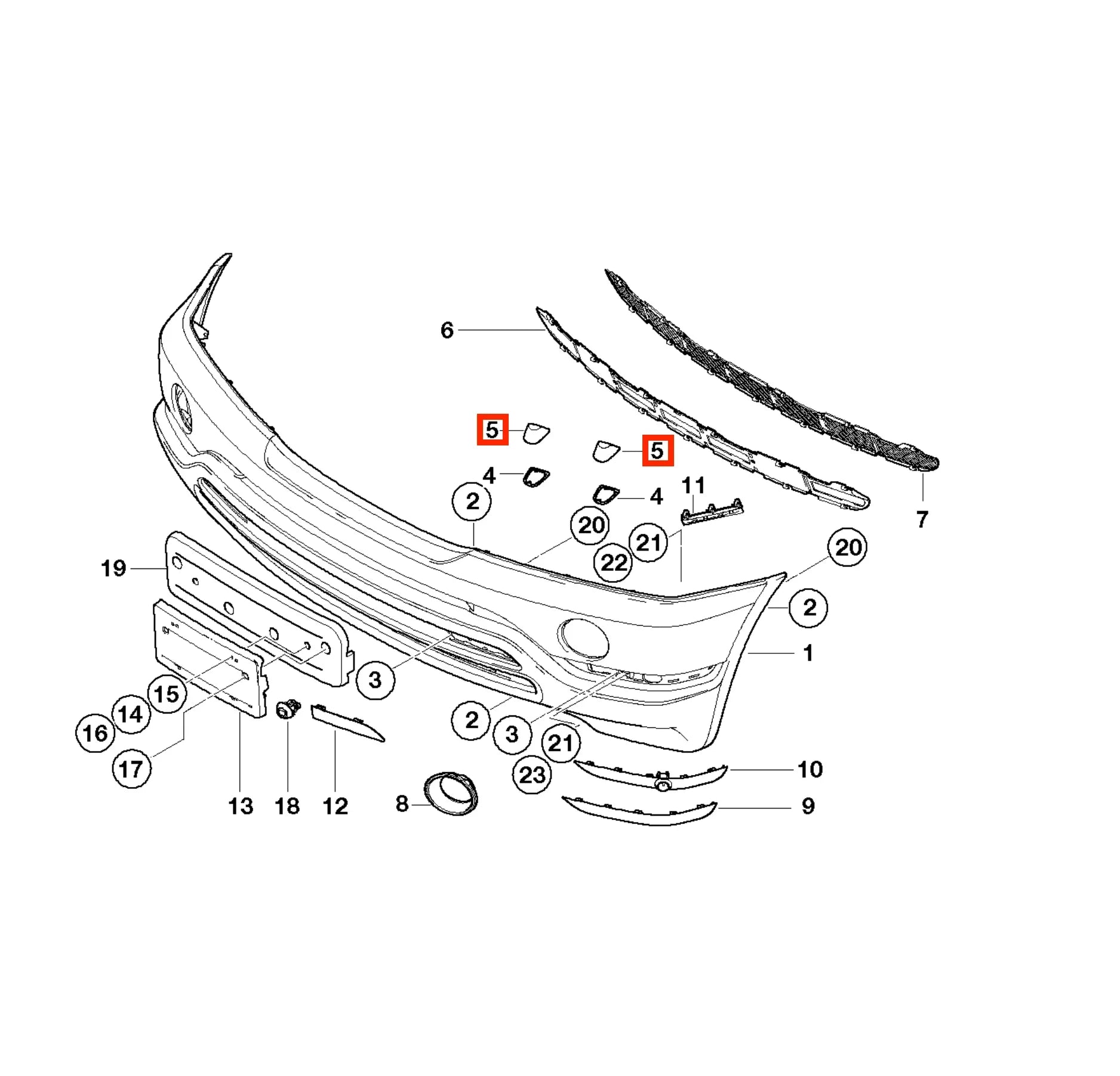 Cache Lave-Phare pour BMW X5 E53 (1999-2006) - Revvo