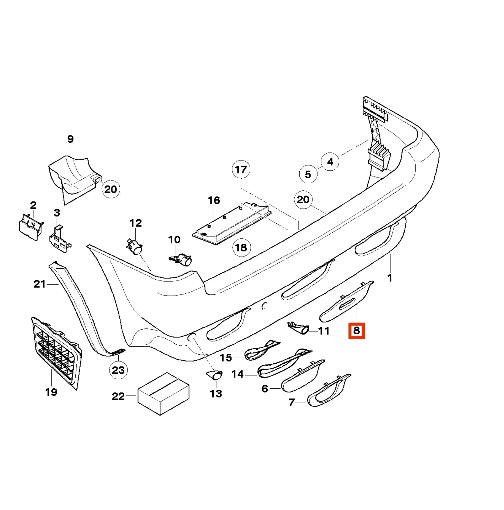 Cache Crochet Attelage pour BMW X5 E53 - Revvo