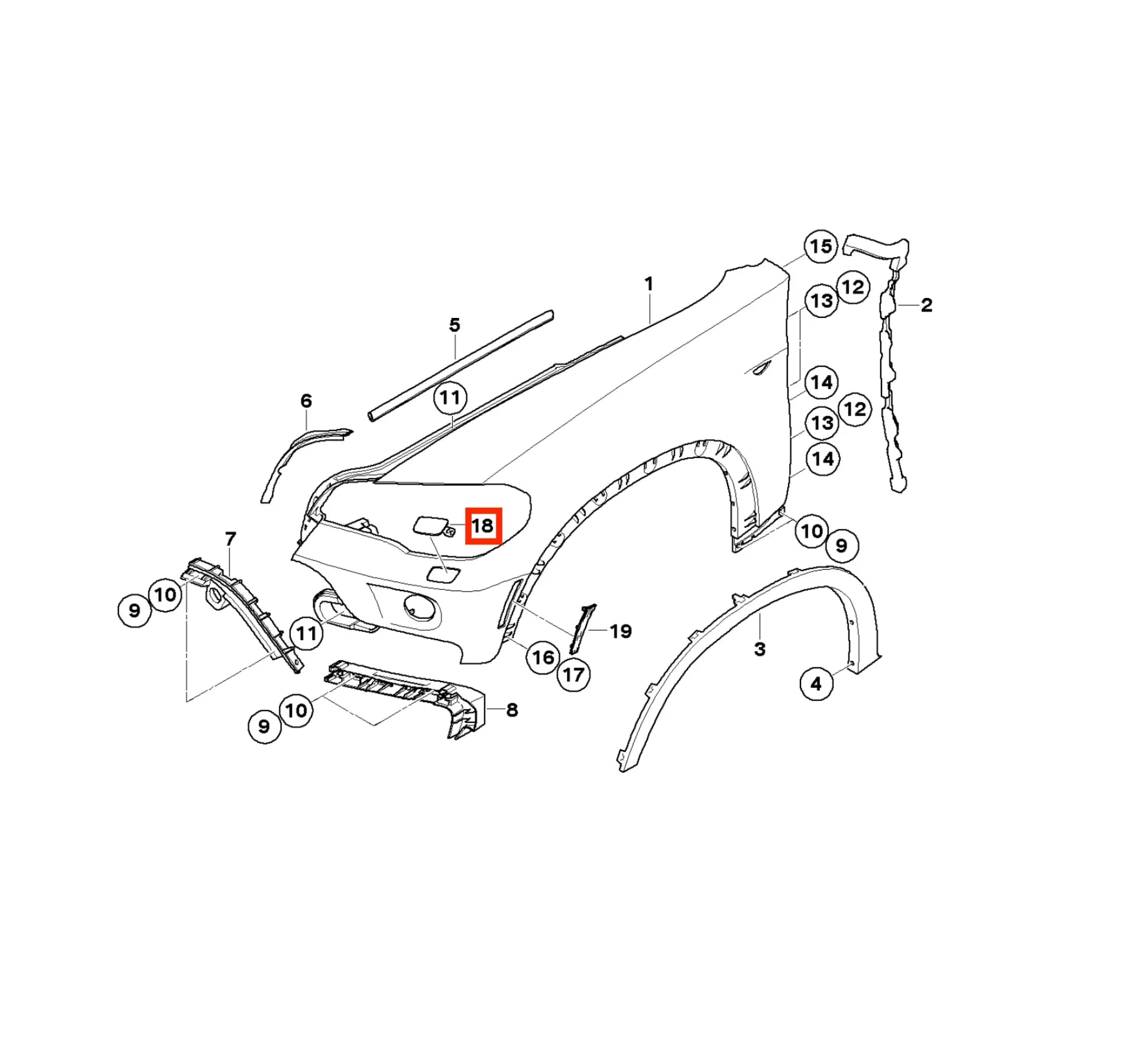 Cache Lave-Phare pour BMW X5 E70 (2006-2013) - Revvo