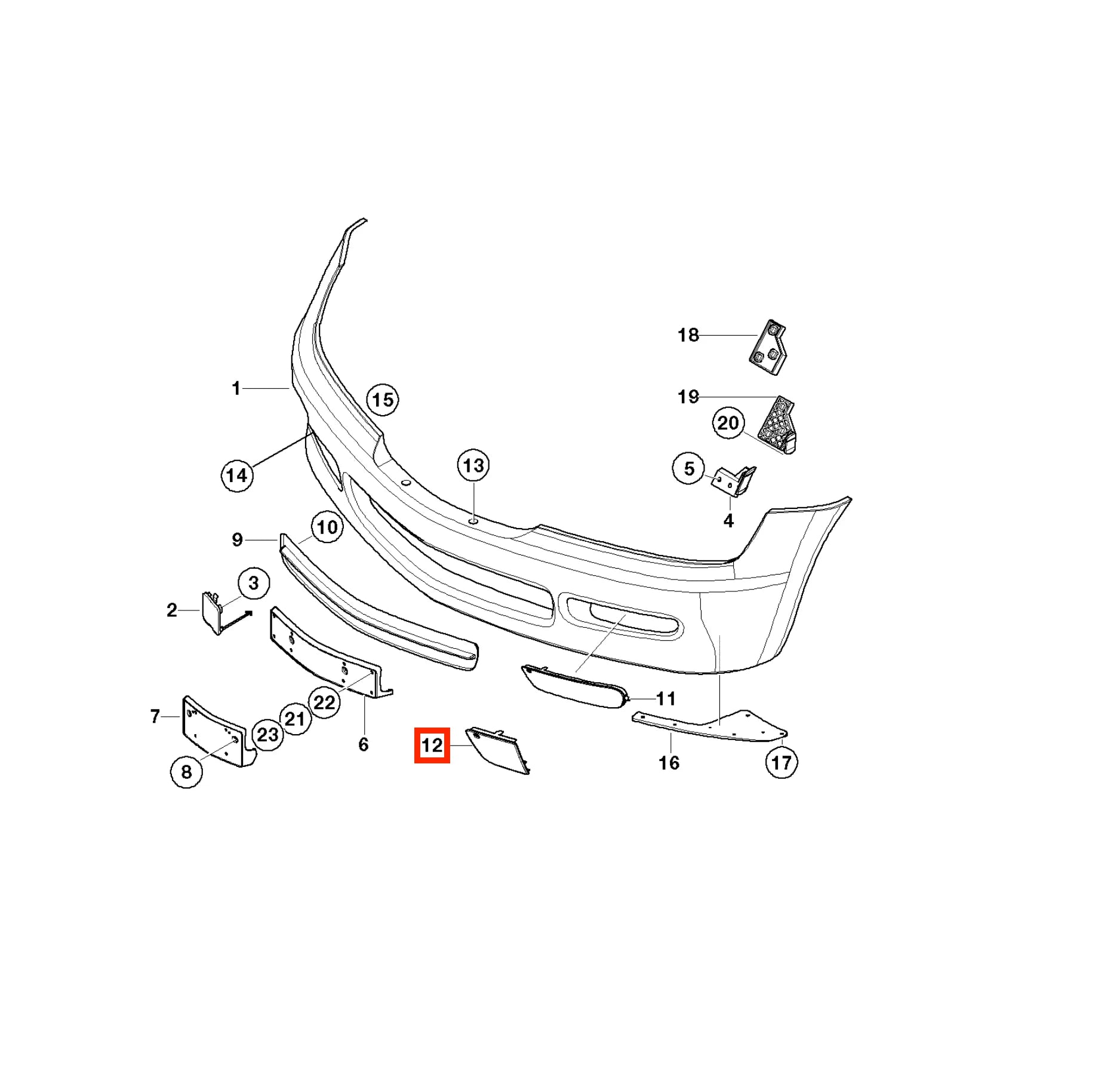 Cache Anti-Brouillard Avant pour BMW Z3 (1995-2002) - Revvo