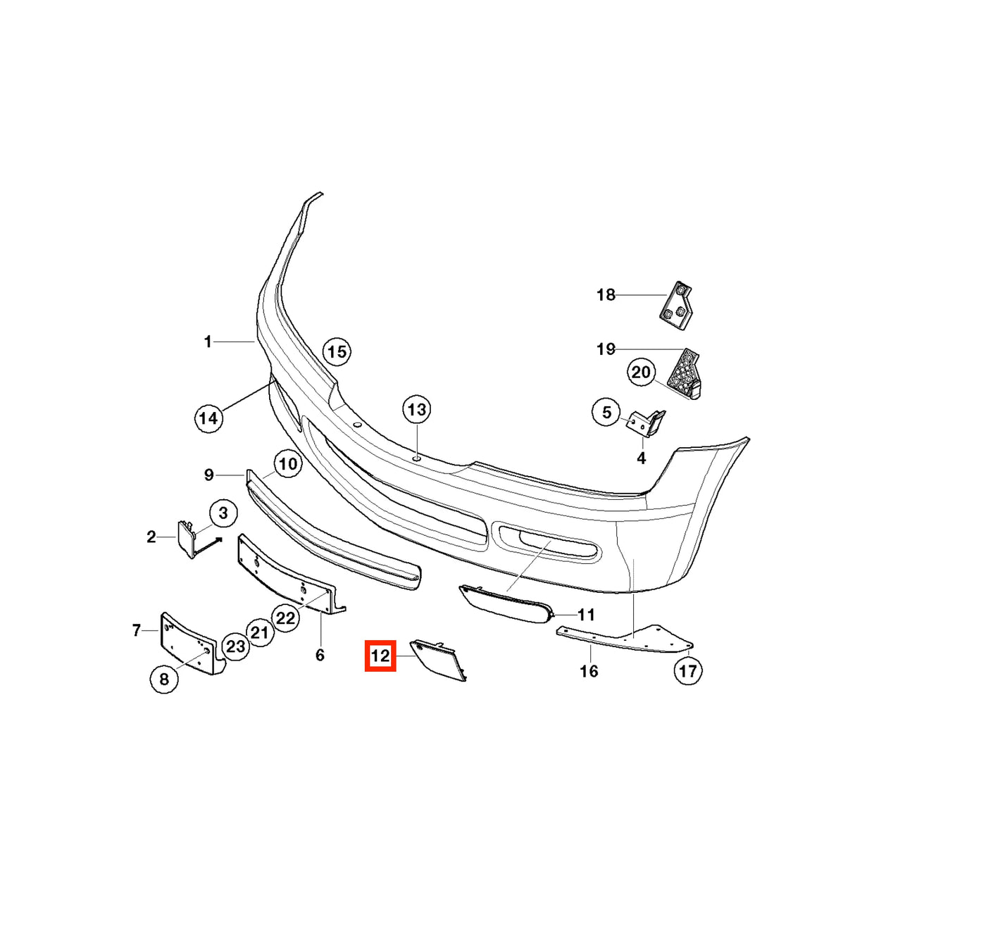 Cache Anti-Brouillard Avant pour BMW Z3 (1995-2002) - Revvo