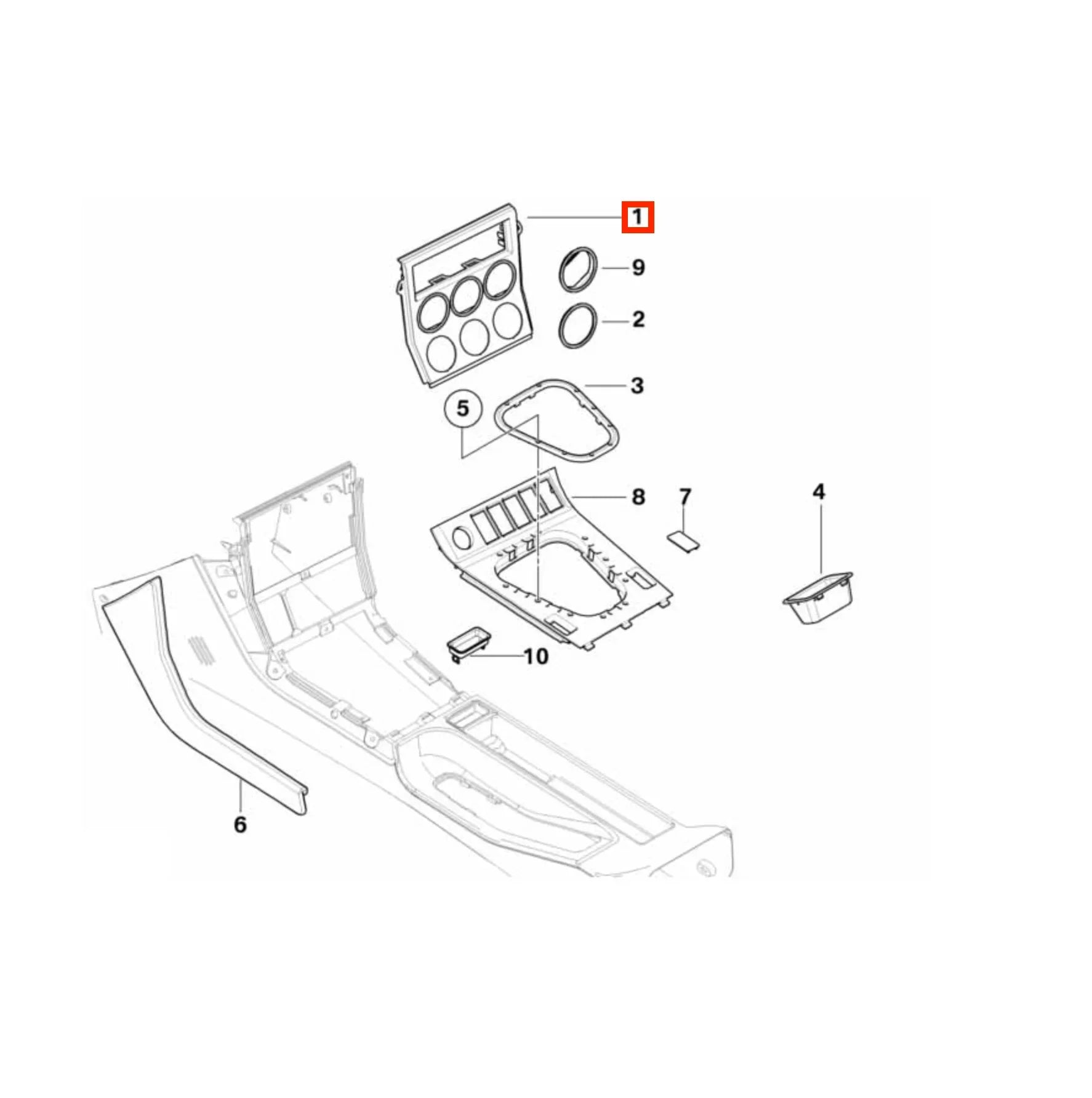 Garniture de Console Centrale en Carbone pour BMW Z3 M (1996-2002) - Revvo