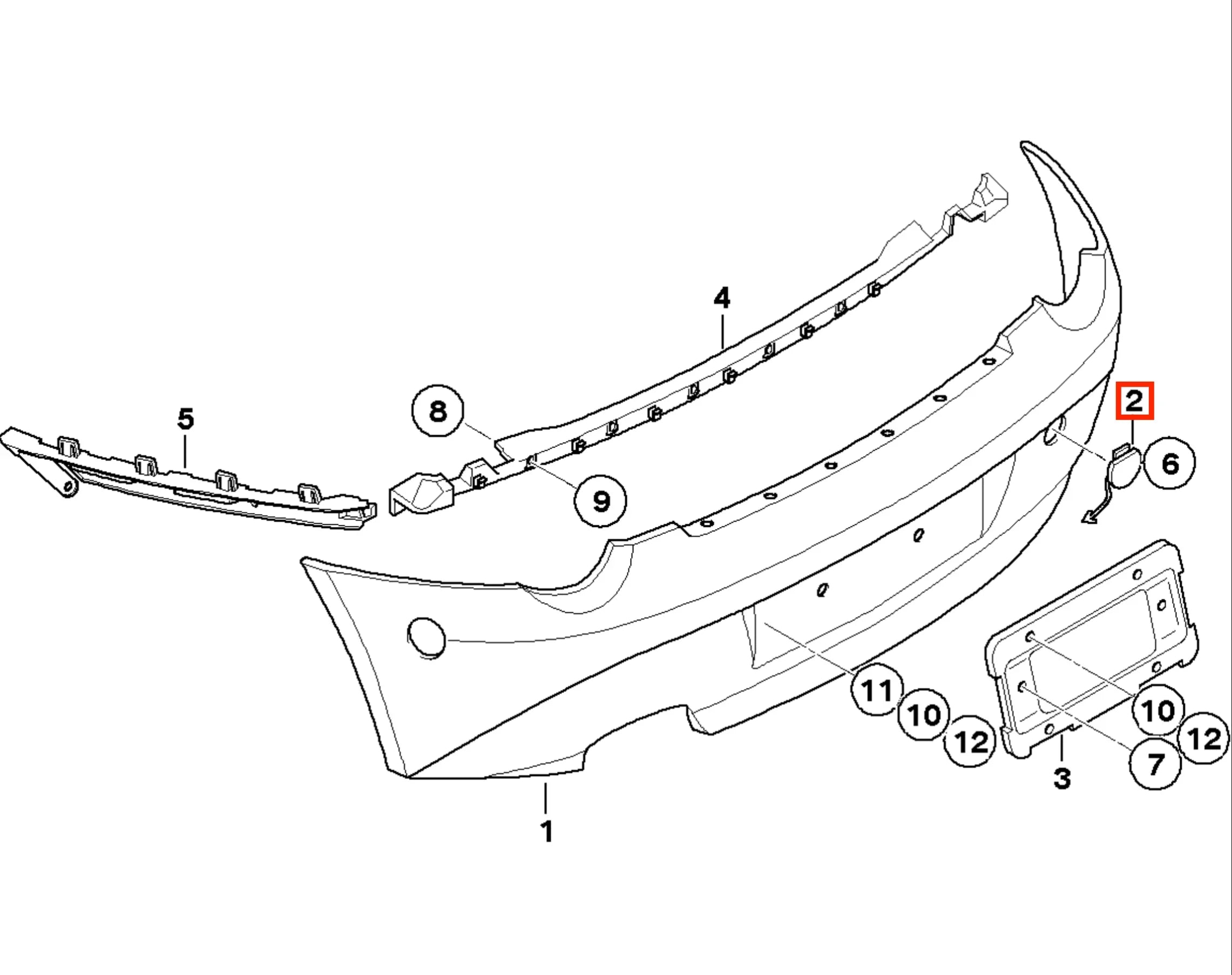 Cache Crochet de Remorquage Arrière pour BMW Z4 E85/E86 (2004-2008) - Revvo