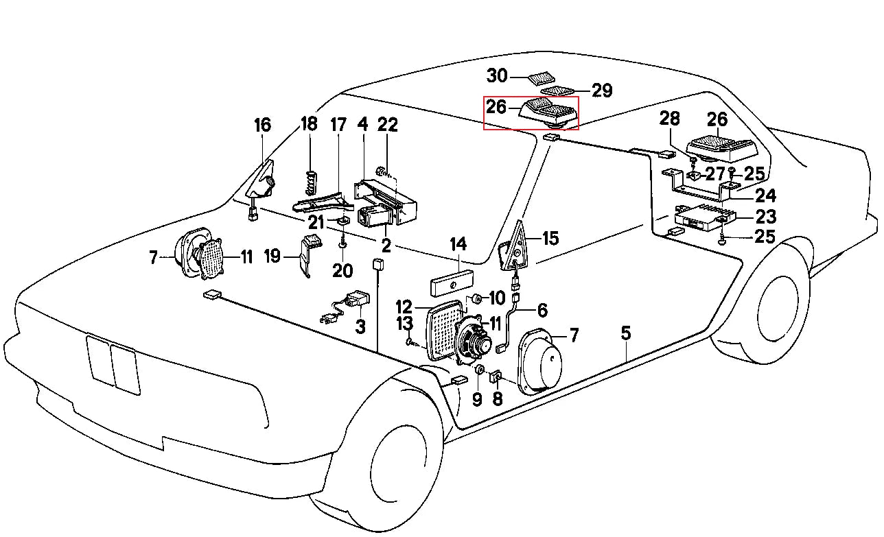 Support de Tweeter pour BMW E30 E28 E23 - Revvo