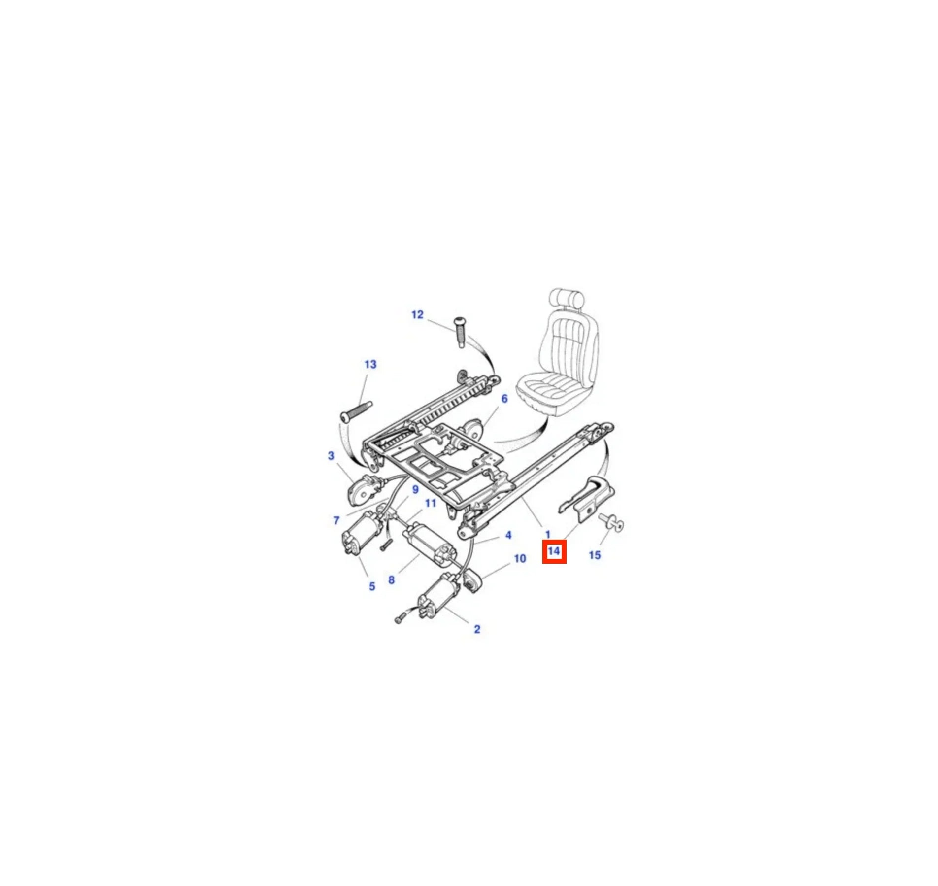 Cache Arrière de Rail Siège Avant pour Jaguar XJ X300/X305 - Revvo