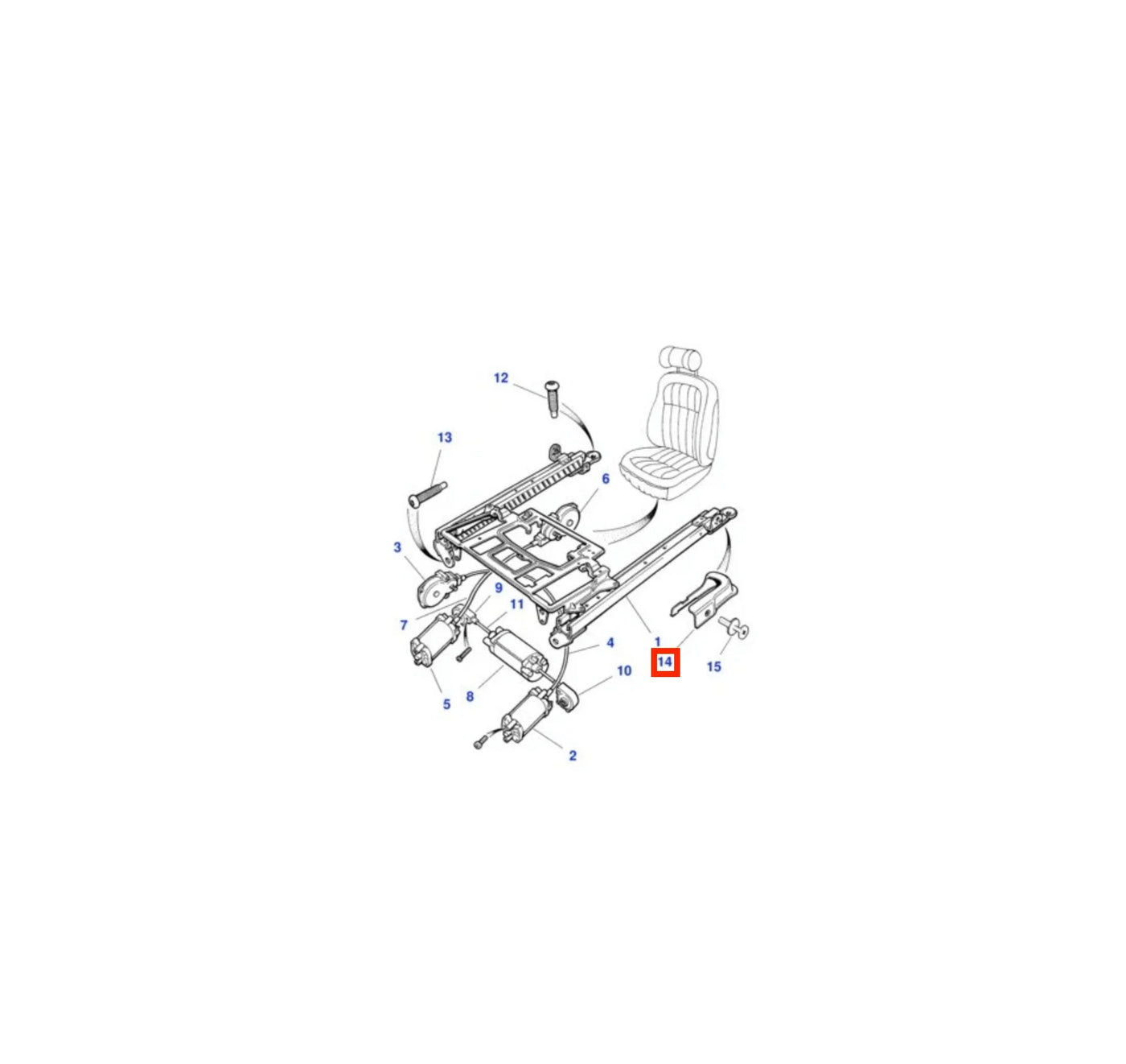 Cache Arrière de Rail Siège Avant pour Jaguar XJ X300/X305 - Revvo