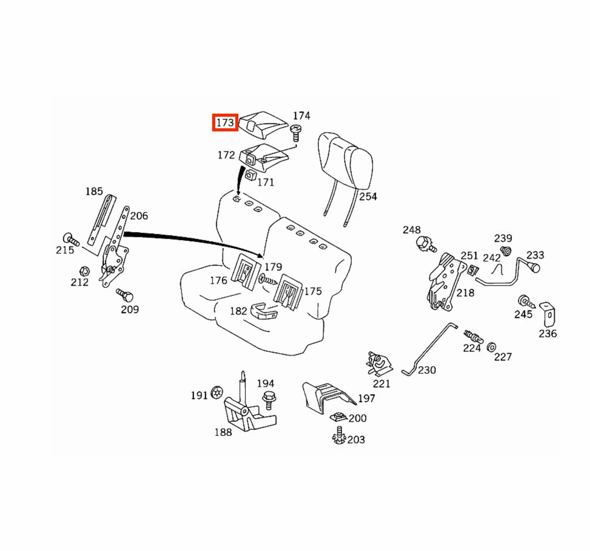 Cache de Dossier Banquette Arrière pour Mercedes Classe E Break S124 - Revvo