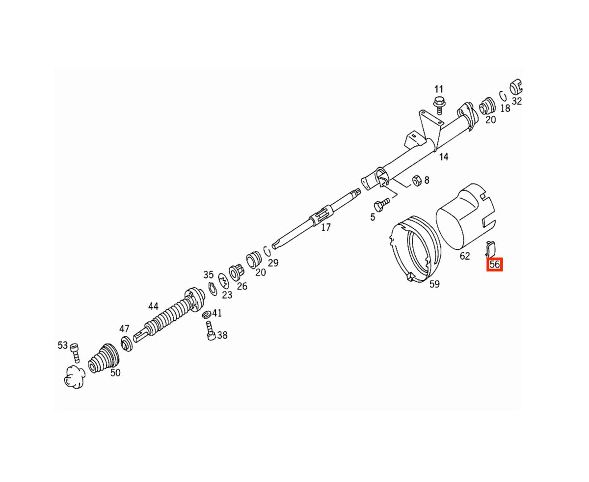 Capuchon pour Commande Réglage de Colonne de Direction de Mercedes SL R129 - Revvo