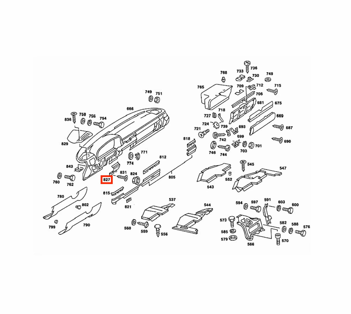 Grille Haut-Parleur de Tableau de Bord pour Mercedes Classe S W116 - Revvo