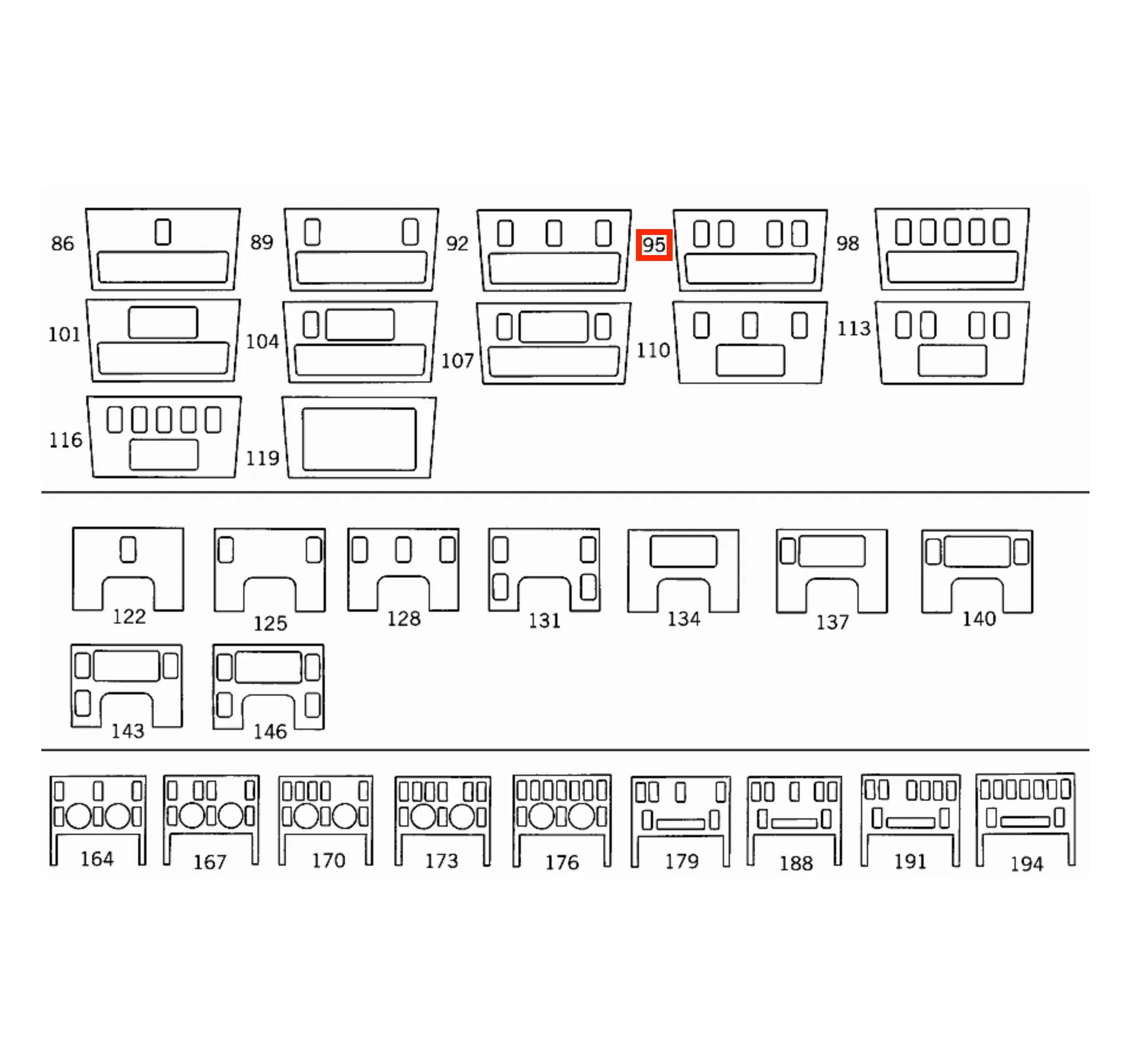 Support Rangement Monnaie Console Centrale pour Mercedes Classe S W126 - Revvo