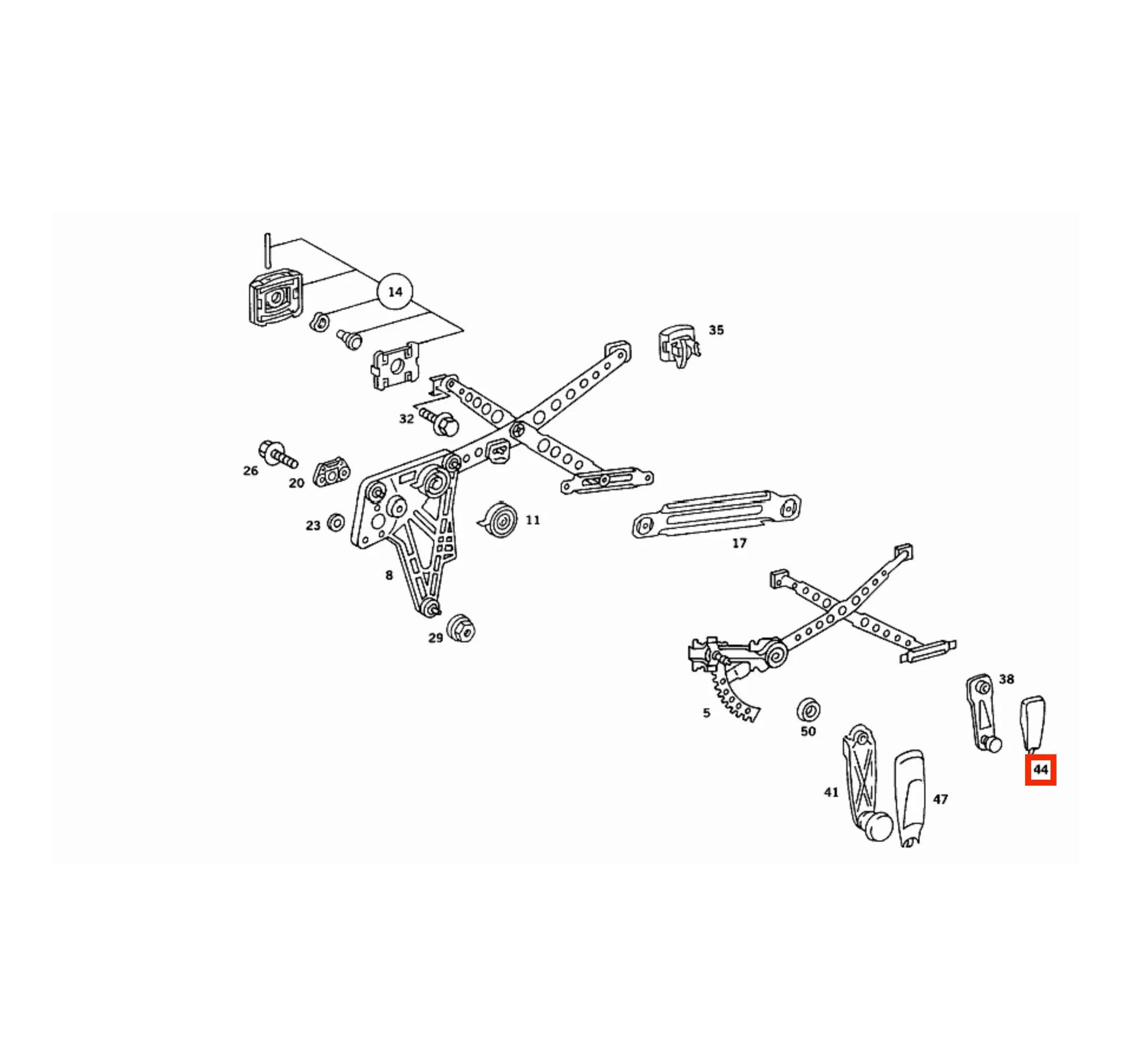 Cache Manivelle Lève-Vitre pour Mercedes Classe S W126 & Classe G W460/W461 (Lot de 2) - Revvo