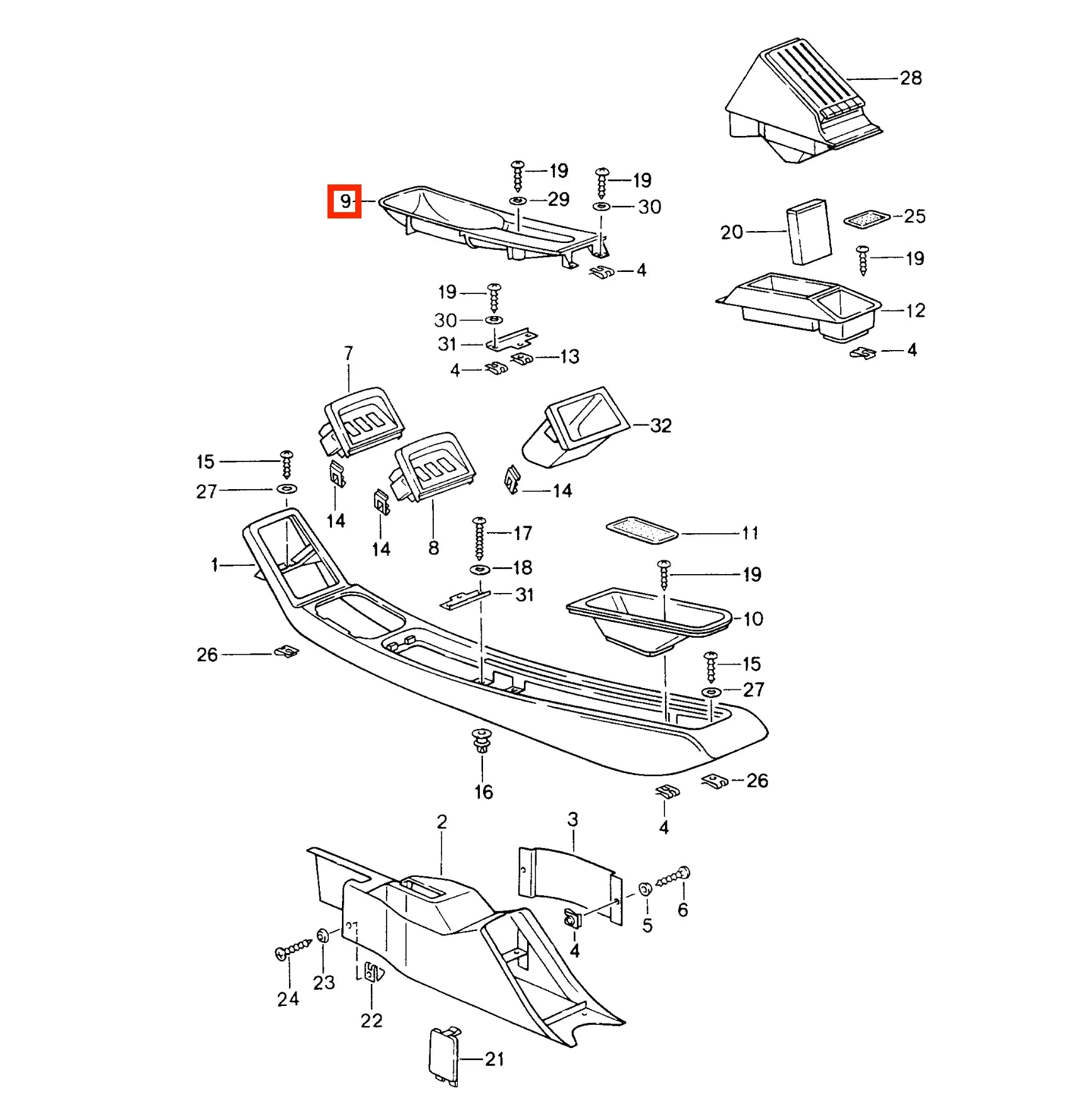 Garniture de Frein à Main pour Porsche 911 type 964 et 993 - Revvo