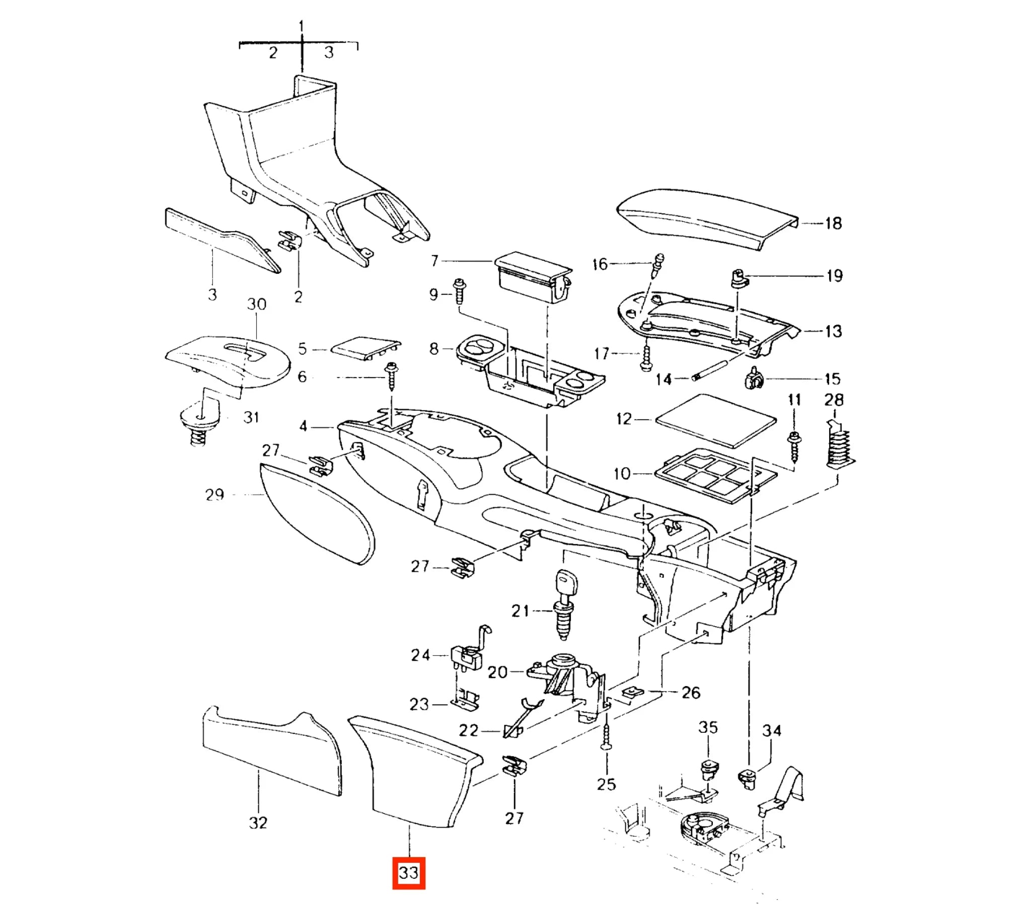 Cache Latéral pour Console Centrale de Porsche 911 996 / Boxster 986 - Revvo