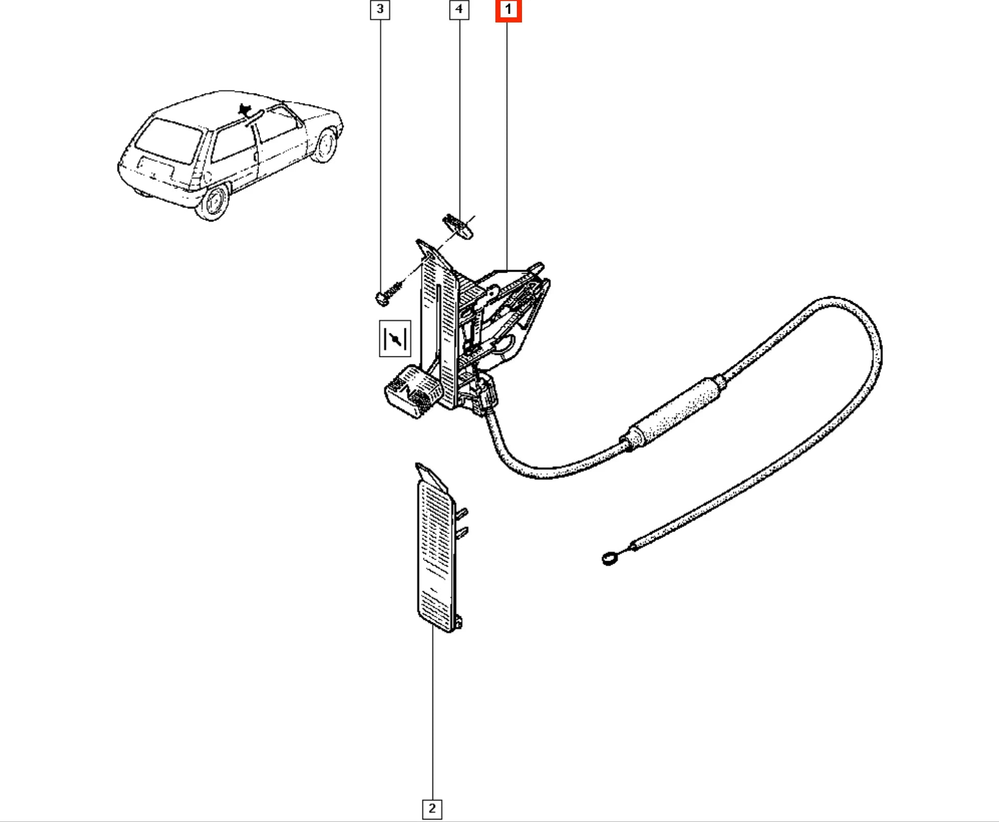 Kit Poignée de Starter pour Renault 5 (1972-1985) - Revvo