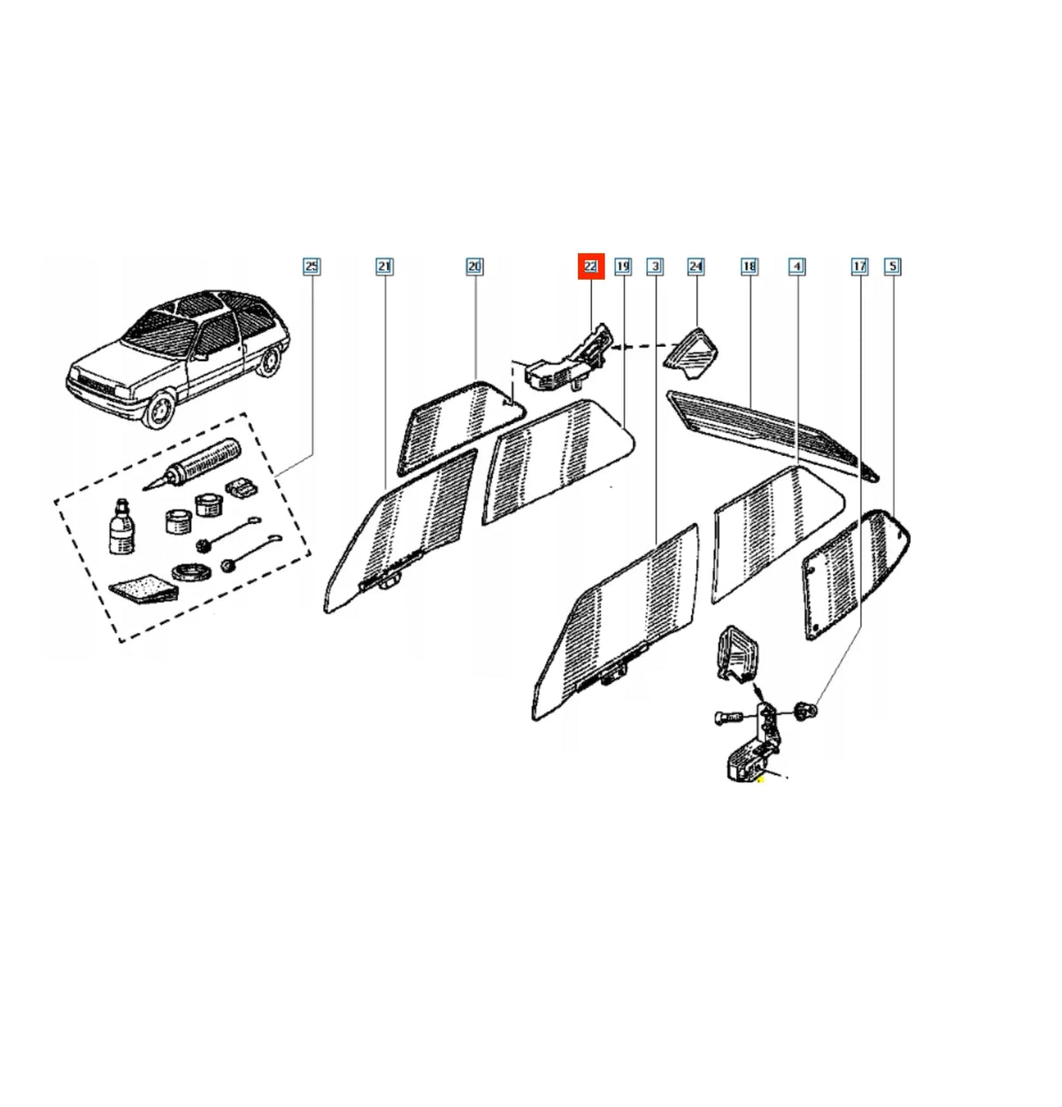 Verrou de Vitre Arrière pour Renault 5 et Super 5 (1972-1996) - Revvo