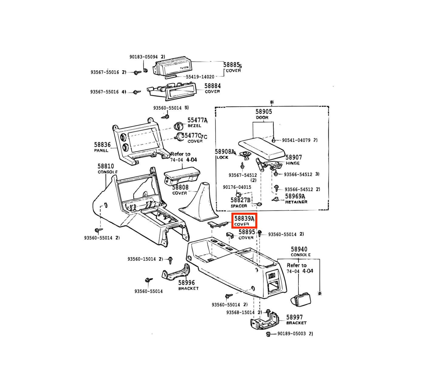 Cache Frein à Main pour Toyota Celica A60 (1981-1985) - Revvo