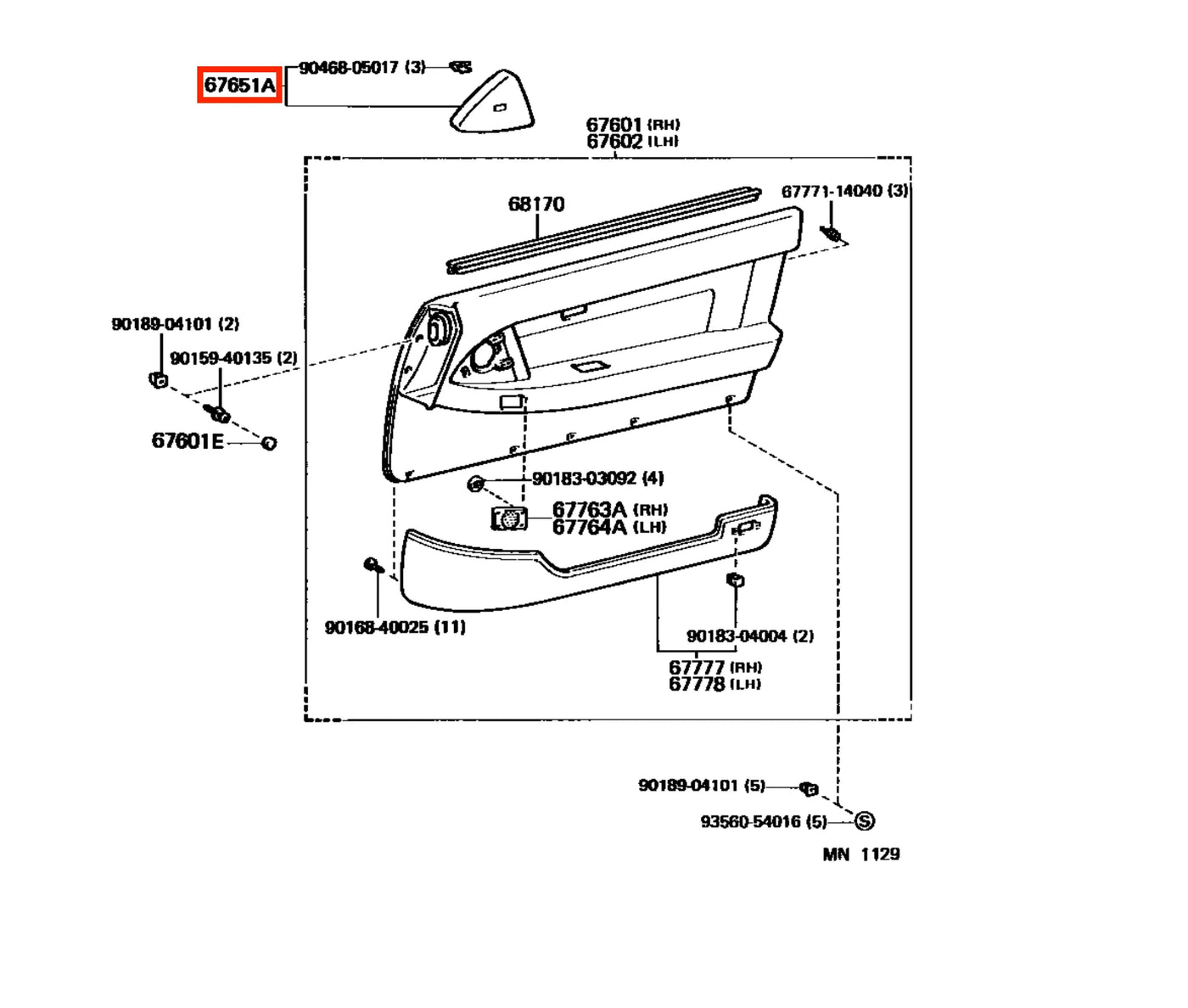 Cache Haut-Parleur Panneau de Porte pour Toyota Supra A70 (1986-1993)