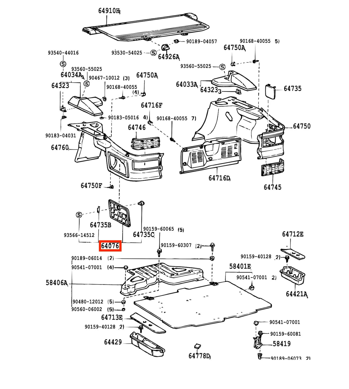 Trappe de Coffre pour Toyota Supra A70 (1986-1993)