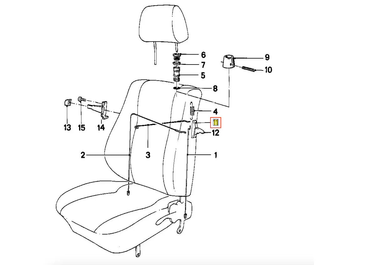Cache Levier Déverrouillage de Siège Sport pour BMW E30 et E24 - Revvo