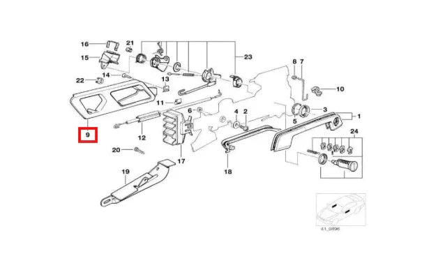 Garniture de Poignée de Porte Intérieure pour BMW Série 5 E34 - Revvo