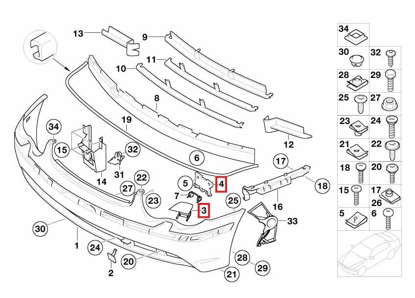 Cache Lave-Phare pour BMW Série 7 E65 et E66 (2001-2008) - Revvo