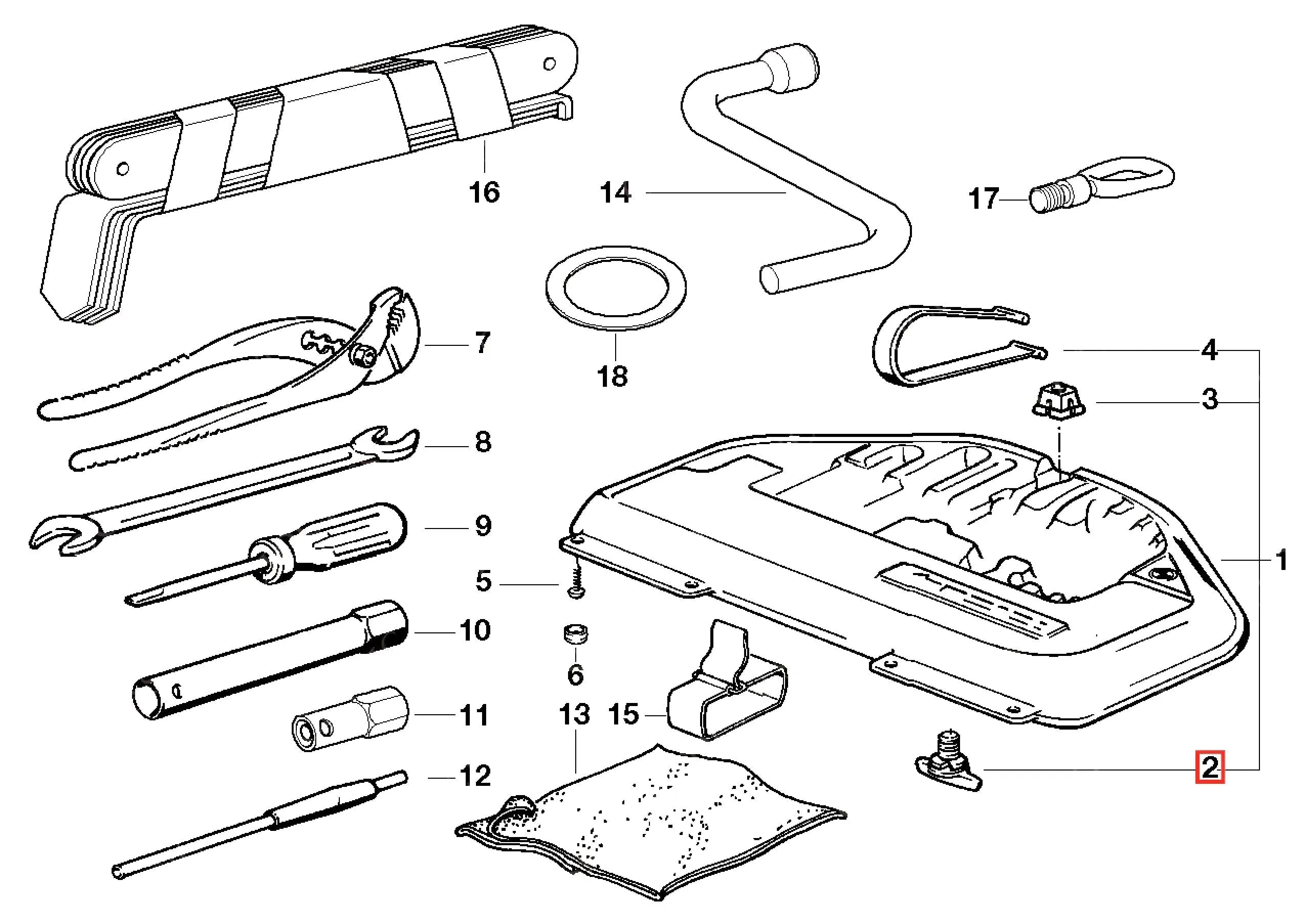 BMW - Vis de Fixation Boîte à Outils de Coffre - Revvo