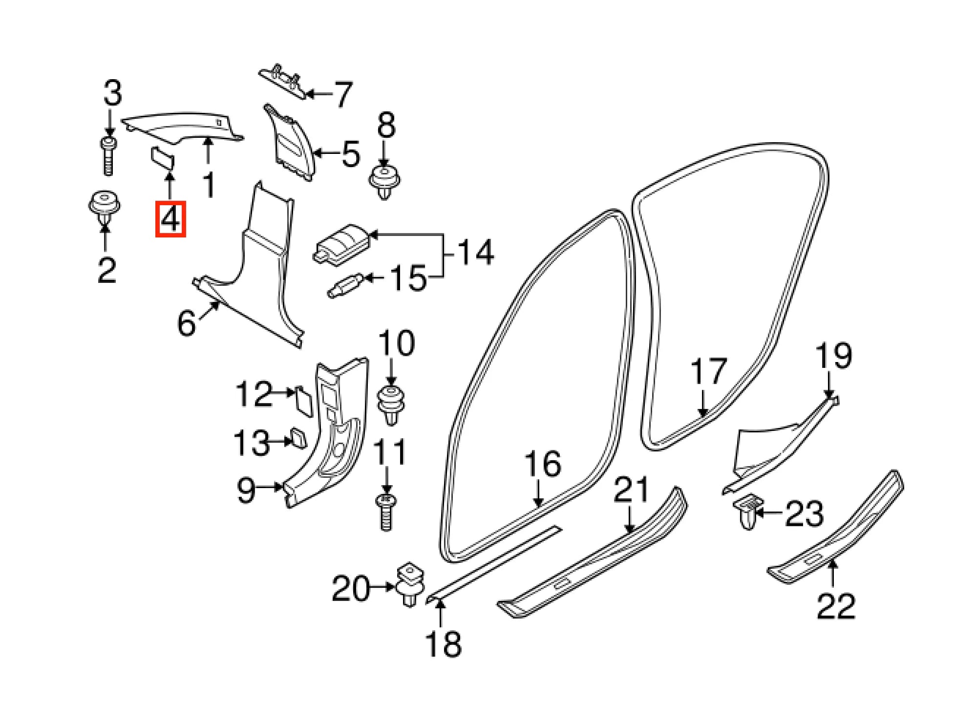 Cache Vis Airbag Montant de Pare-Brise BMW - Revvo
