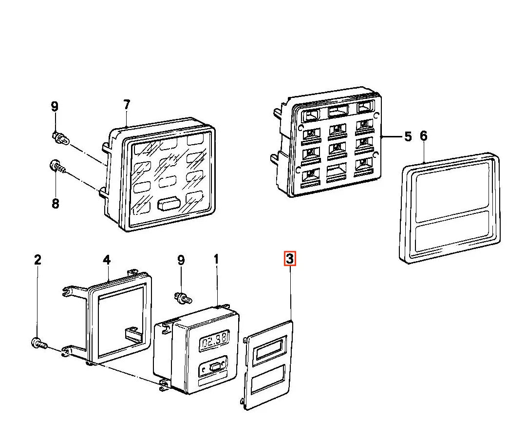 Cache Horloge Digitale pour BMW E30, E24 et E23 - Revvo
