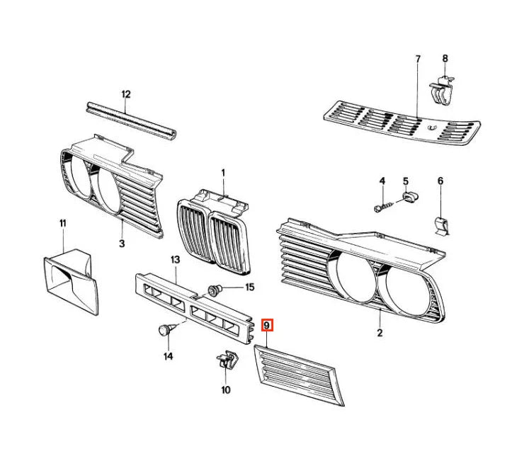 Cache Anti-Brouillard Avant pour BMW E30 et E24 - Revvo