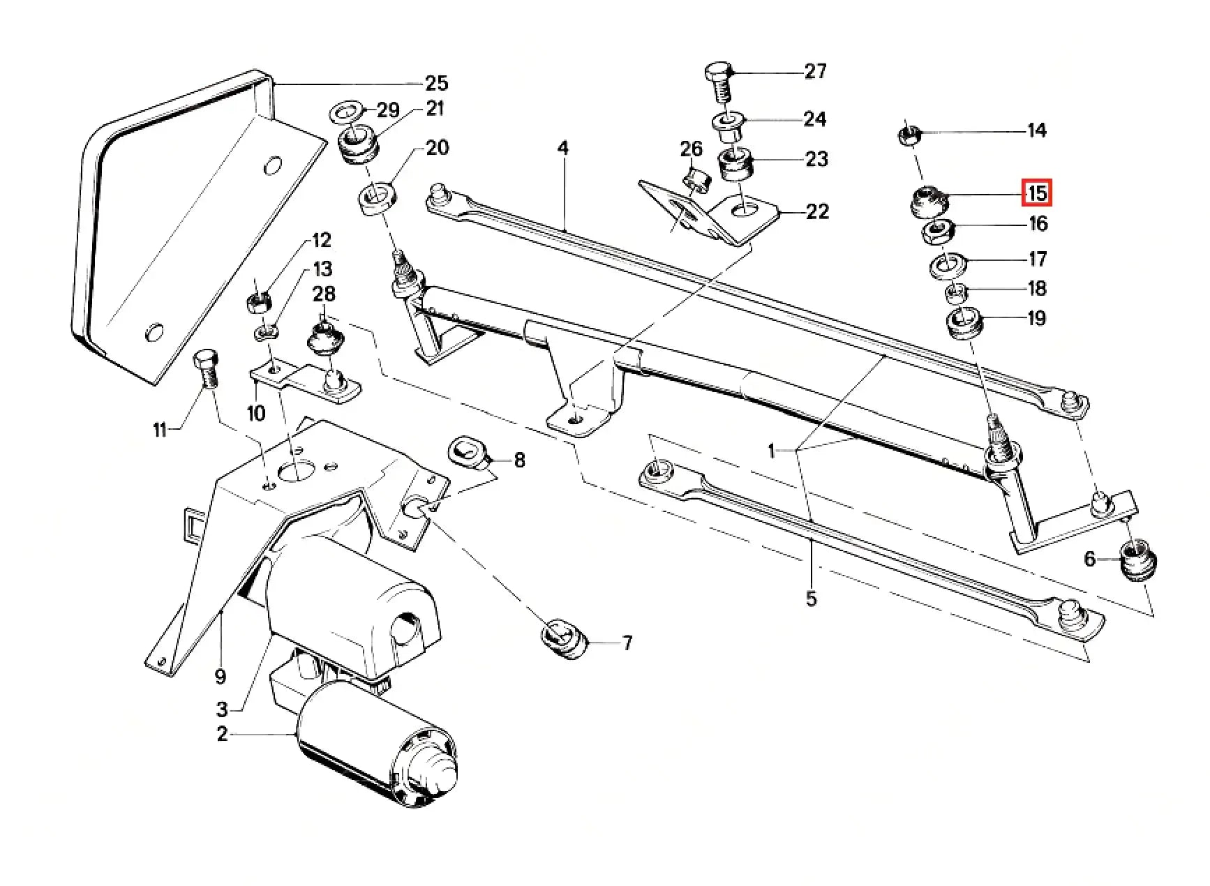 BMW E28 E30 - Cache Bras Essuie-Glace