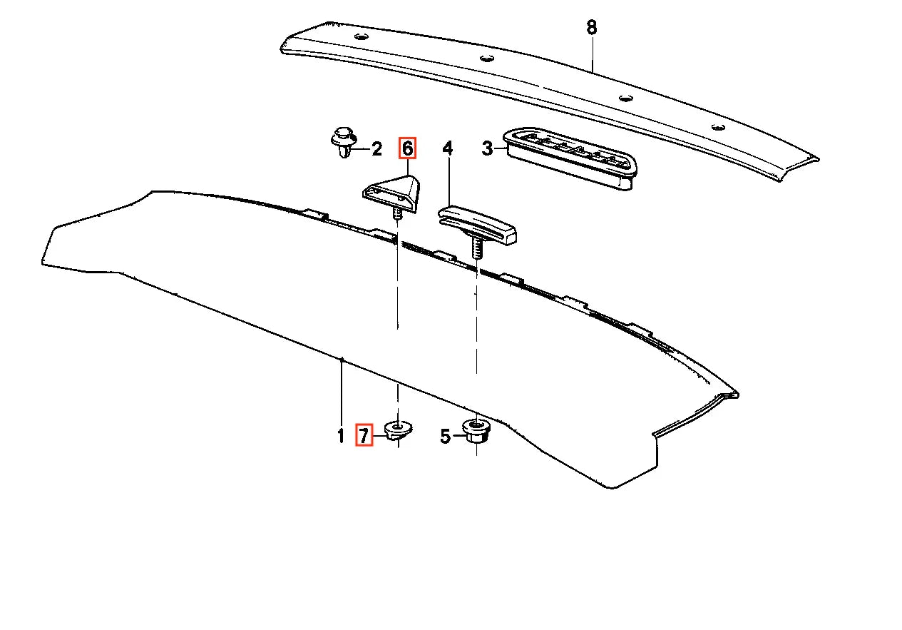 Support de Fixation de Ceinture Arrière Centrale pour BMW E30 et E28 - Revvo