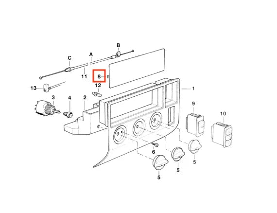 Plaque de Suppression d'Autoradio pour BMW E28 E30 E32 E36 et Z1 - Revvo
