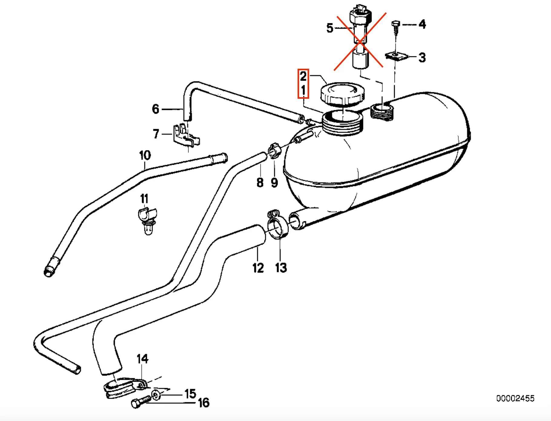 Vase d’Expansion de Liquide de Refroidissement pour BMW E30, E28, Z1 - Revvo