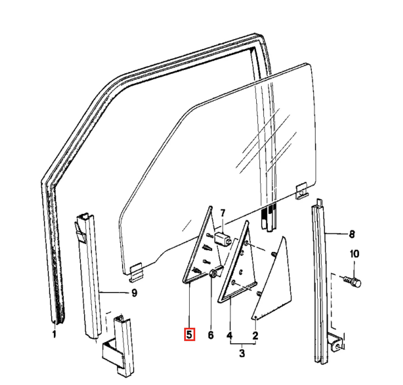 Cache Intérieur Rétroviseur de Porte - BMW E30 - Revvo