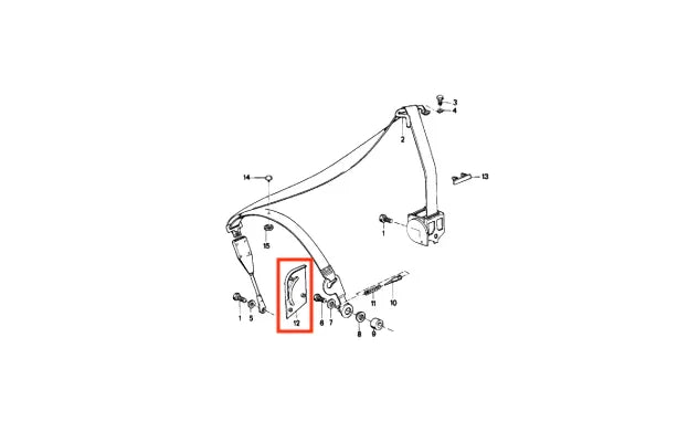 Cache Inférieur de Ceinture de Sécurité Avant pour BMW E30 Cabriolet - Revvo