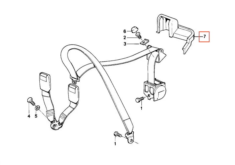 Cache Ceinture de Sécurité Arrière pour BMW E30 Cabriolet - Revvo