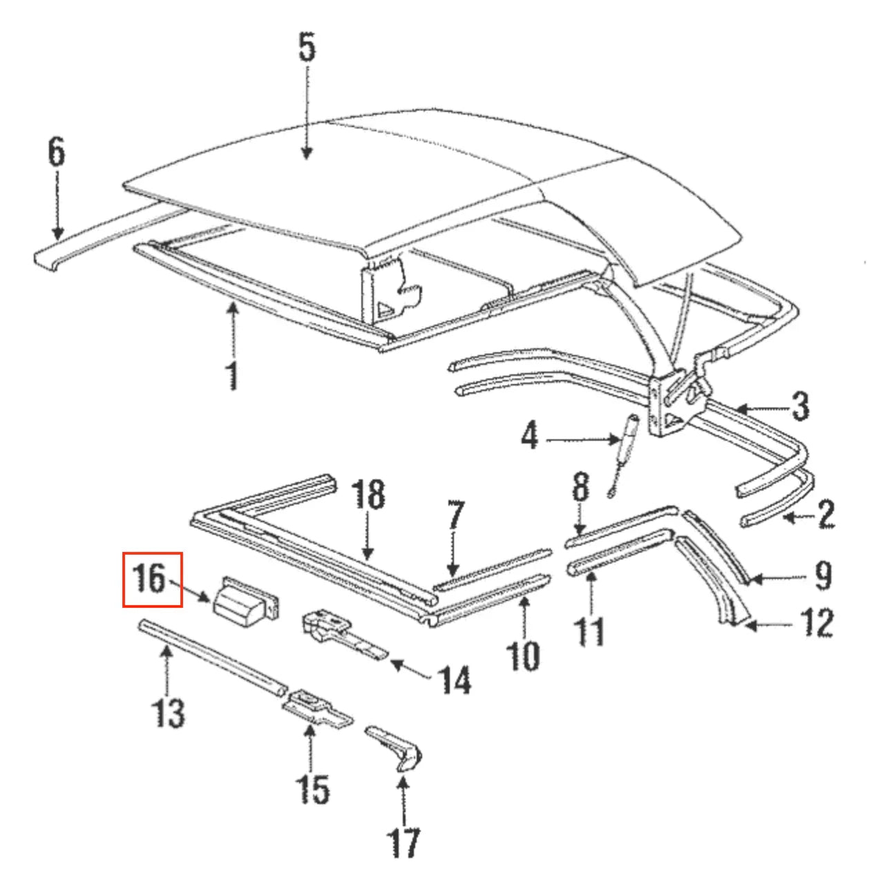 Poignée de Capote pour BMW E30 Cabriolet - Revvo
