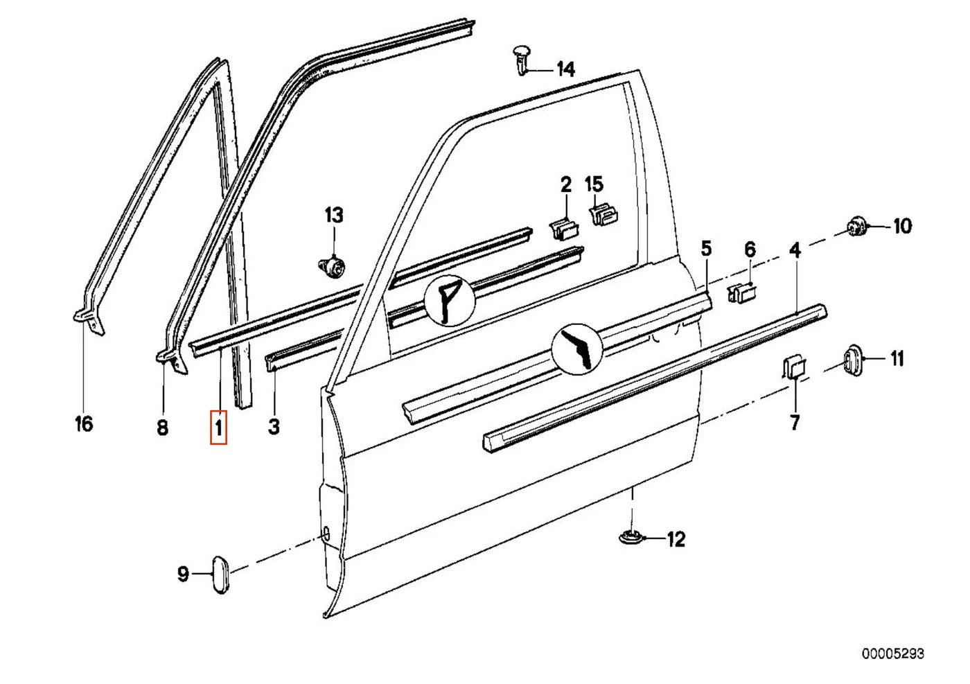 Lèche-Vitre Intérieur pour BMW E30 Coupé (1982–1994) - Revvo