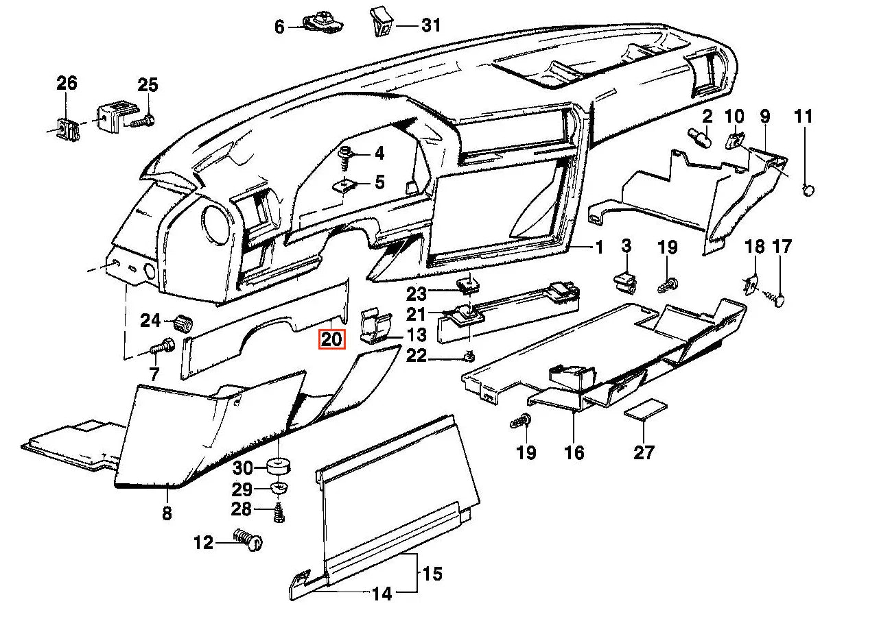 Cache Sous Volant pour BMW E30 - Revvo