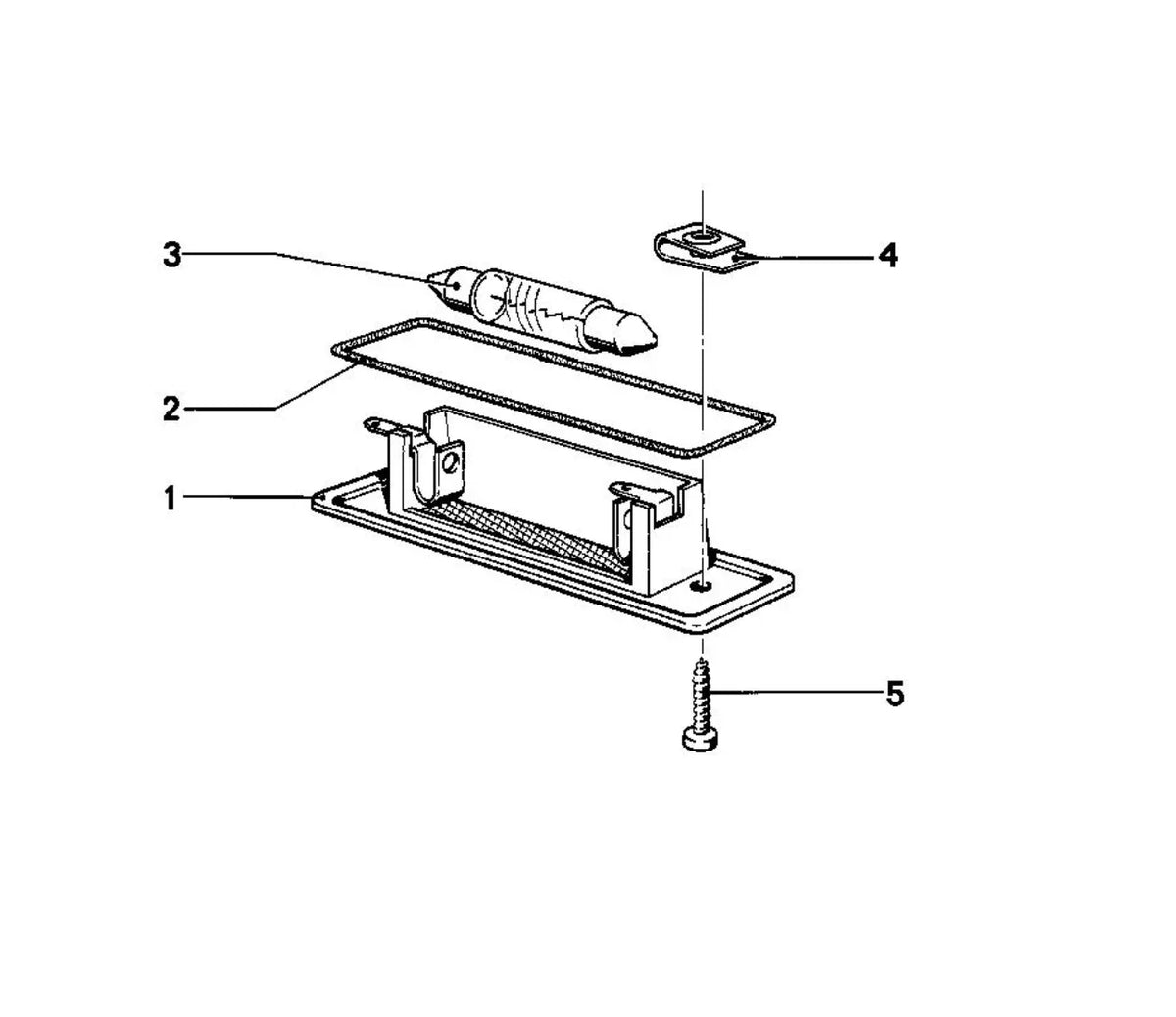 Éclairage Plaque d'Immatriculation pour BMW E30, E12, E28, E24, E23, M1, Z1 - Revvo