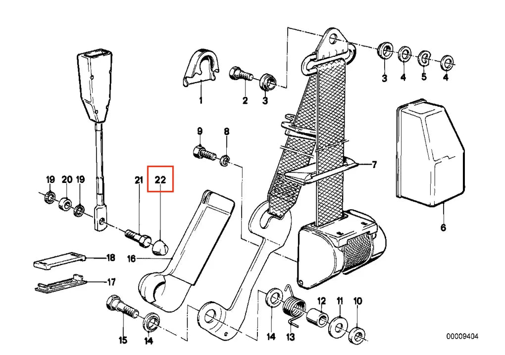 Cache Boulon de Ceinture de Sécurité pour BMW E30 E28 E23 E24 - Revvo
