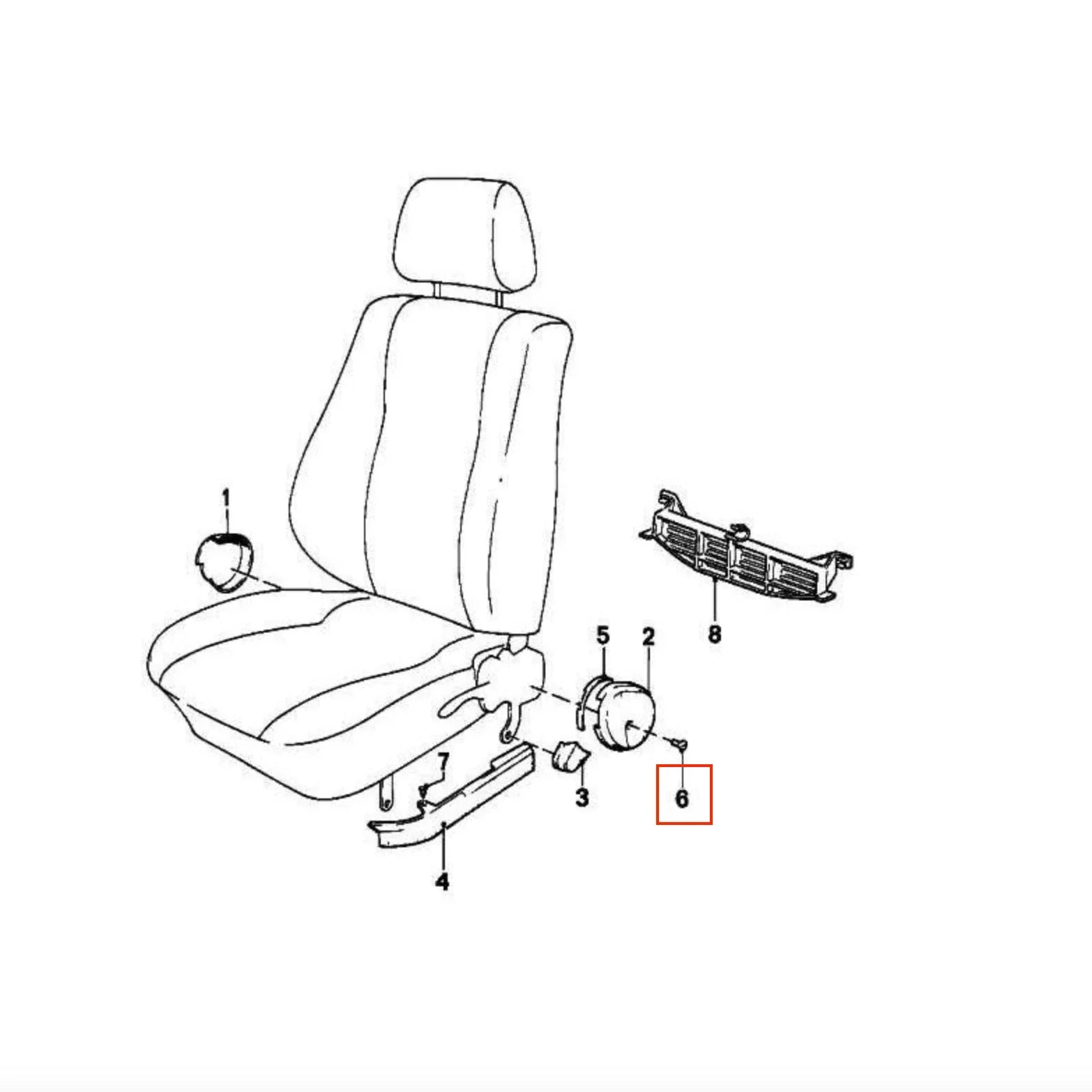 Écrous de Garniture de Charnière de Siège pour BMW E30 E28 E23 E24 E32 E34 - Revvo