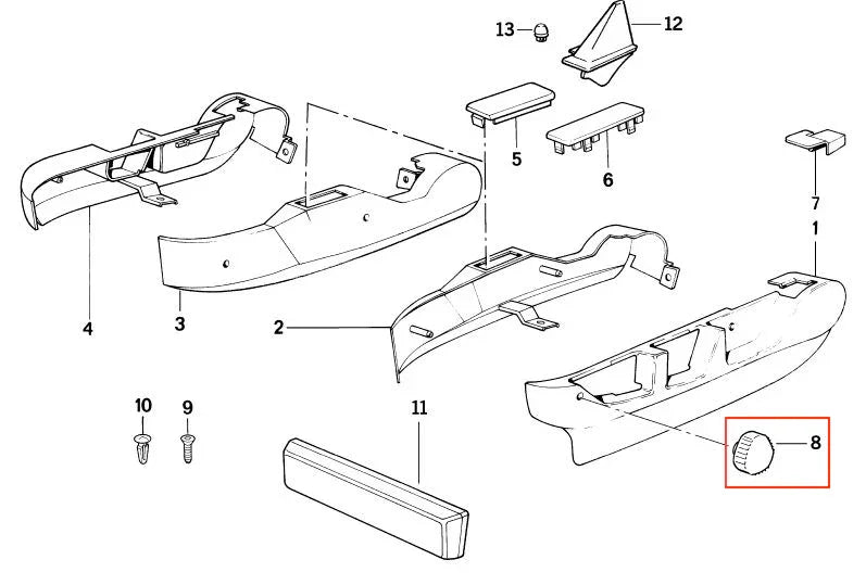Molette Réglage de Siège pour BMW E30, E34, E23, E24 et E28 - Revvo
