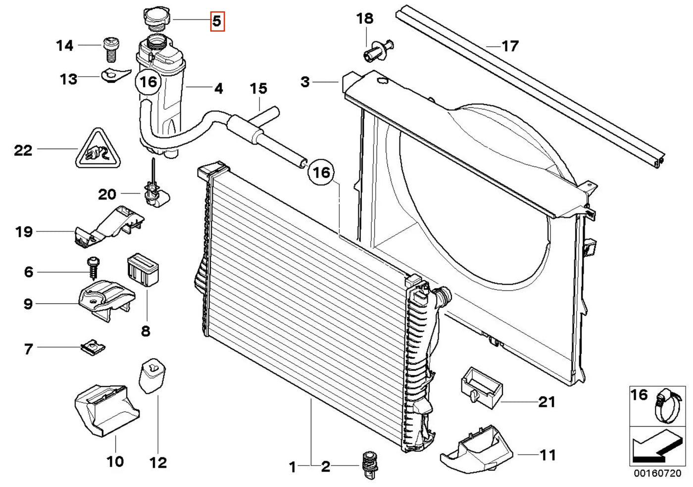 Bouchon Radiateur 2 Bars pour BMW E30, E36, E34, E46, E39 et E32 - Revvo