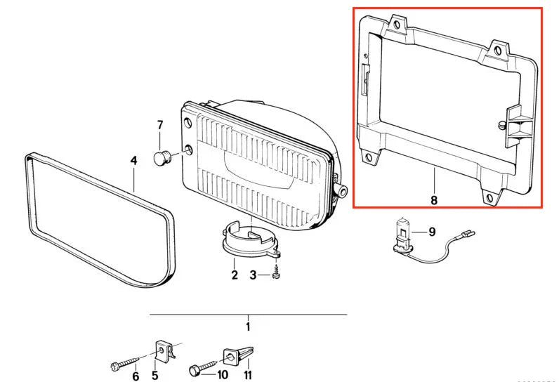 Support Anti-Brouillard Avant pour BMW Série 3 E30 phase 2 (1987-1994) - Revvo