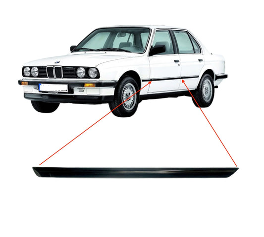 Baguette de Porte Avant Chromée pour BMW E30 Berline (phase 2) - Revvo
